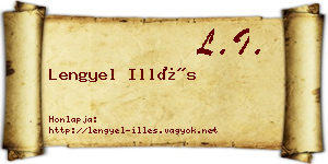 Lengyel Illés névjegykártya